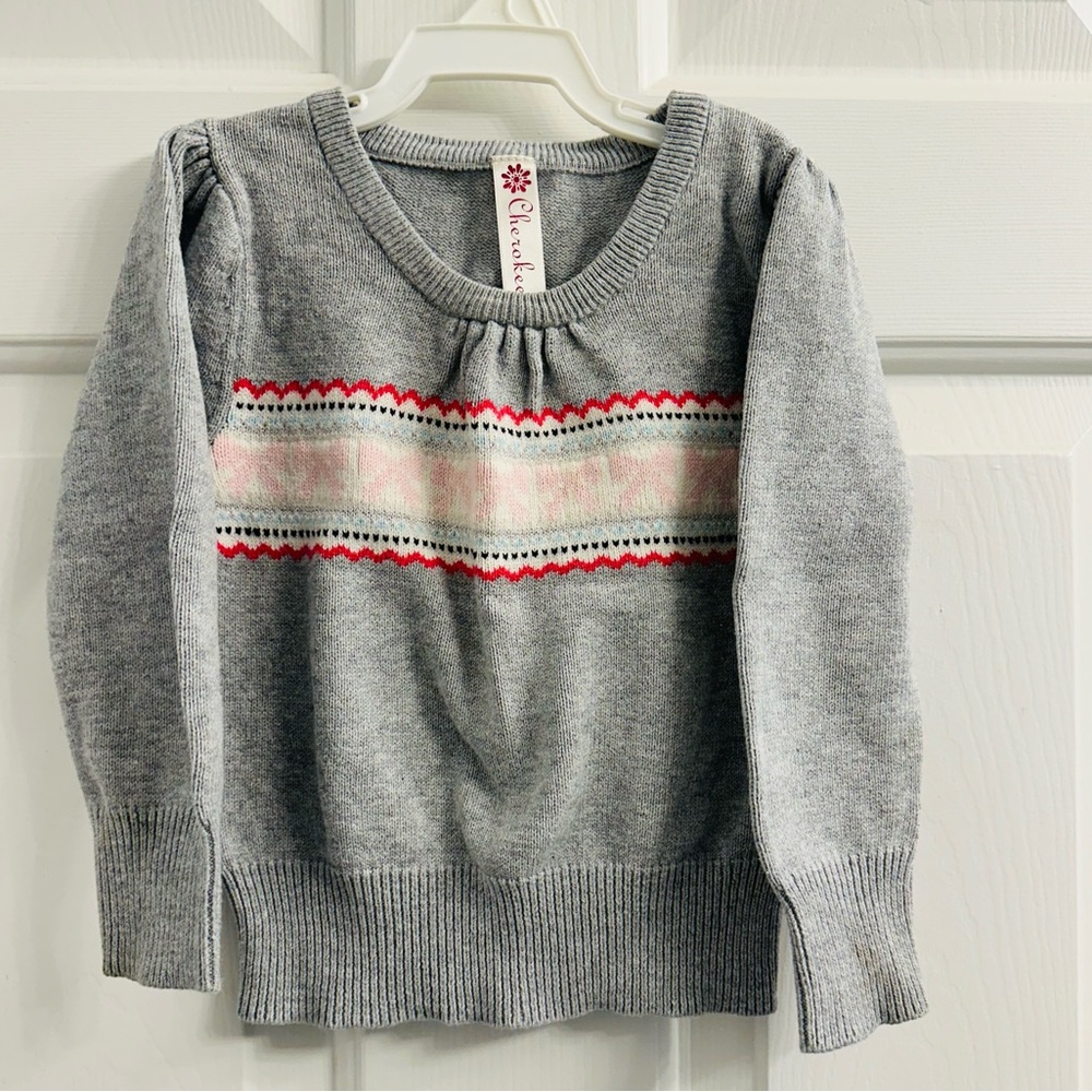 Cherokee Brand, Toddler Girl, Grey Sweater, Size 24 Months